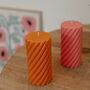 Chunky Twist Pillar Handmade Candle, thumbnail 3 of 3