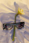 Black Triangular Cut Block Sunglasses, thumbnail 1 of 5