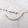 18ct Gold Vermeil Plated Colourful Initial Necklace, thumbnail 2 of 4
