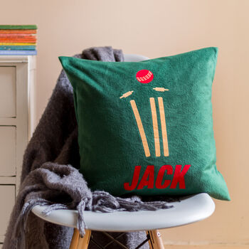 Cricket Personalised Cushion, 2 of 4