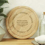Personalised Cheese Round Wooden Chopping Board, thumbnail 1 of 8