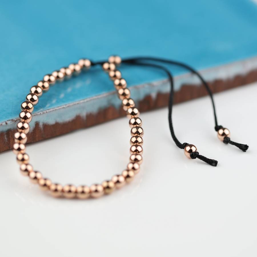 Rose Gold Plated Friendship Bracelet By Nest