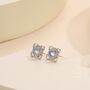 Sterling Silver Vintage Inspired Moonstone Stud Earrings, thumbnail 2 of 11