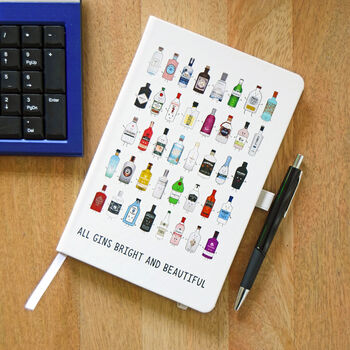 'All Gins Bright And Beautiful' Hardback Gin Notebook, 2 of 9