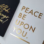 Peace Be Upon You Gold Letter Press Print, thumbnail 2 of 7