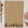 A4 Kraft Letter Writing Paper With Woodland, thumbnail 1 of 4