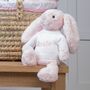 Personalised Pink Baby Gift Basket With Bashful Bunny, thumbnail 3 of 4