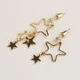 Asymmetrical Star Dangle Stud Earrings, thumbnail 3 of 3