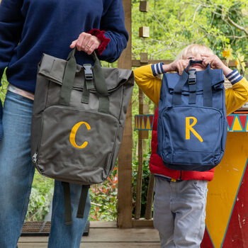 Adult And Child Personalised Initial Backpack Set, 8 of 8