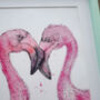 Flamingo Lovers Art Print, thumbnail 5 of 5