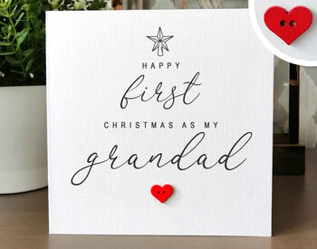 Personalised Handmade First Christmas Card For Grandad, 3 of 4
