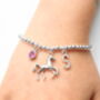 Personalised Horse Charm Bracelet Horse Lover Gift, thumbnail 7 of 10