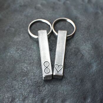 Steel 11th Anniversary Key Ring Gift, 4 of 10