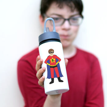 Design Your Own Personalised Superboy Water Bottle, 2 of 6