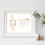 Baby Print | Bunny And Swing Nursery Art | Personalised, thumbnail 3 of 4