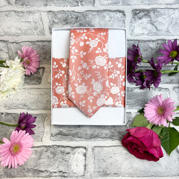 Seville Rose Petals Wedding Tie Set, 5 of 6