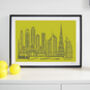 Dubai Skyline Typography Print, thumbnail 2 of 8