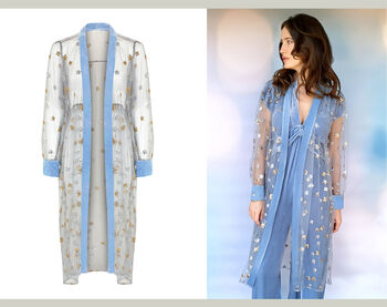 Estelle Duster Coat In Star Embroidered Tulle, 2 of 2