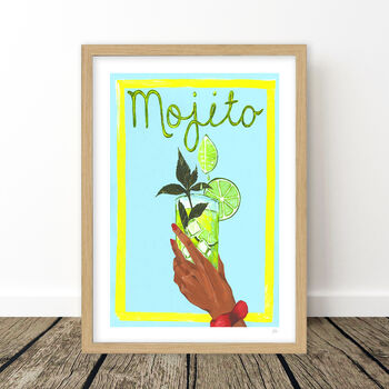 Fresh And Zesty Mojito Cocktail Art Print, 6 of 9