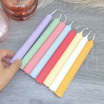 Pastel Dinner Candles Soy Wax Taper Candle, 6 of 7