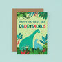 Dinosaur Father's Day Card, From The Kids, Daddysaurus, thumbnail 2 of 2