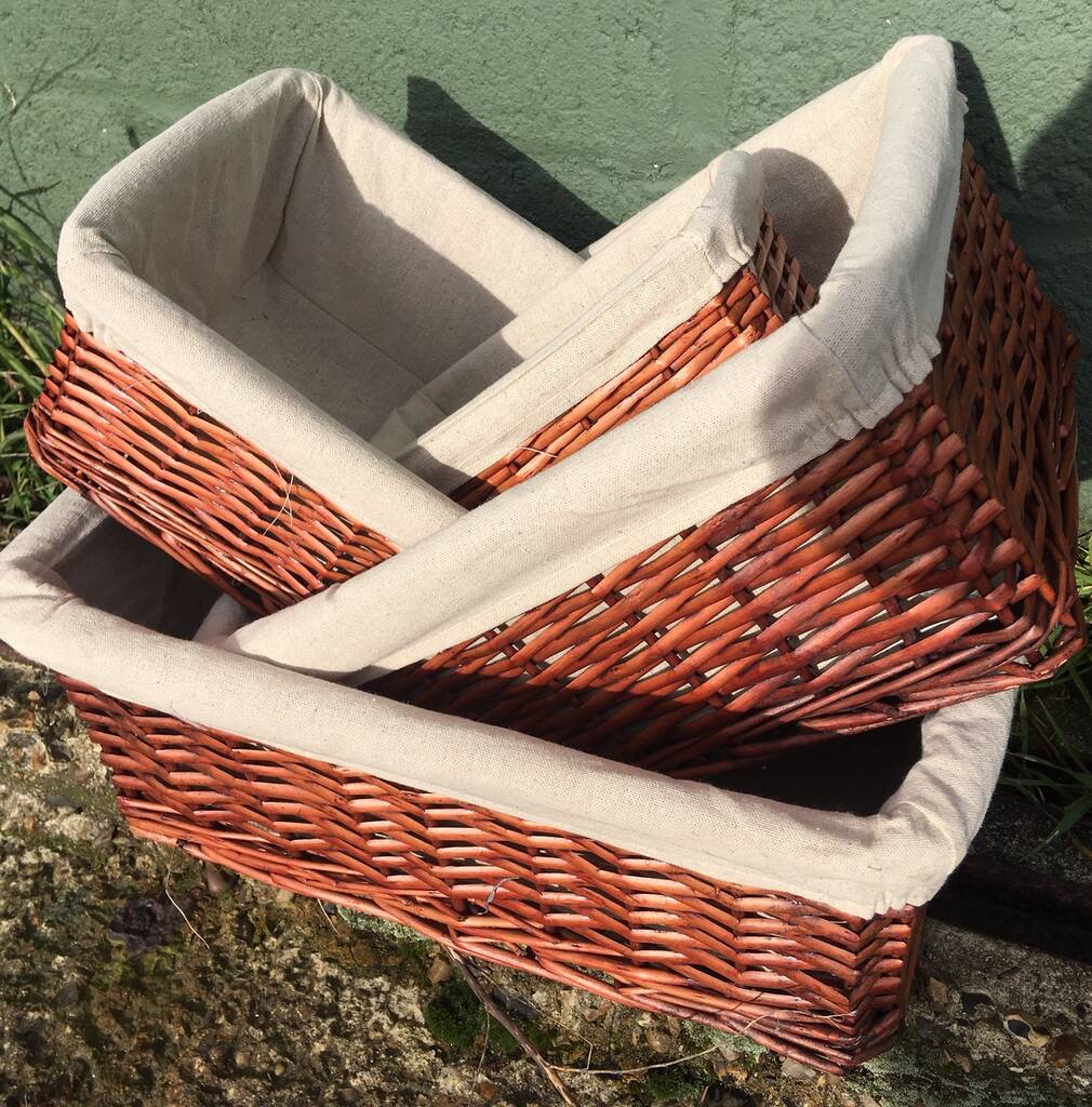 Willow Set Of Four Rectangular Storage Baskets A0 By Chairworks