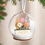 Family Birth Flowers Personalised Christmas Bauble, thumbnail 1 of 2