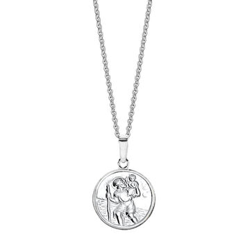 Sterling Silver St Christopher Medal Necklace, 2 of 6