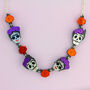 Candy Skull And Floral Necklace, Day Of The Dead, thumbnail 4 of 6
