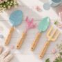 Childs Personalised Pastel Garden Tools, thumbnail 1 of 7