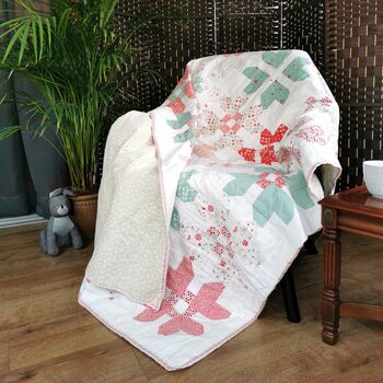 Quilt Christmas Heirloom Blanket, Large Sofa Throw, 5 of 5