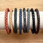 Men's Leather Plaited Bracelet, thumbnail 2 of 10