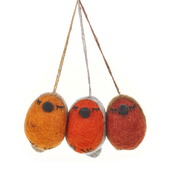 Whimsical Winter Robins Fair Trade Handmade, 2 of 6