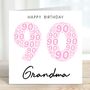 Personalised 90th Birthday Card For Her, thumbnail 1 of 2