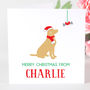 Personalised Labrador Dog Christmas Card, thumbnail 2 of 3