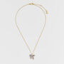 Gold Forget Me Not Bow Pendant Necklace, thumbnail 5 of 8