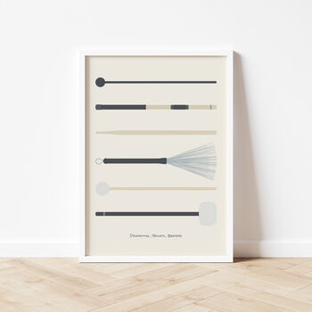 Drumstick Print | Drummer Music Poster, 3 of 8