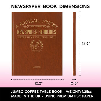 Notre Dame Fighting Irish College Football Personalised Gift Newspaper History Book, 10 of 10