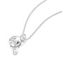 Tiny Crystal Oval Urn Ashes Necklace – Silver, thumbnail 2 of 6