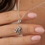 Sterling Silver Abc Building Block Stack Charm Necklace, thumbnail 1 of 7