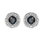Sterling Silver Birthstone And Diamond Halo Earrings, thumbnail 10 of 12