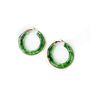 Bright Green Semi Transparent Hoop Earrings, thumbnail 2 of 3