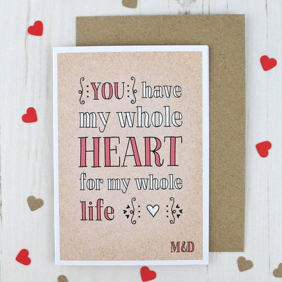 My Whole Heart Valentine's Card By Cloud 9 Design 