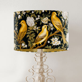 Bird Lampshade In Black And Gold, Golden Aviary, 3 of 7