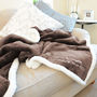 Personalised Mocha And White Super Soft Blanket, thumbnail 1 of 3