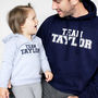 'Team Surname' Father And Child Hoodie Set, thumbnail 1 of 6