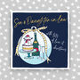 Son And Daughter In Law Christmas Card With Lots Of Love, thumbnail 1 of 3
