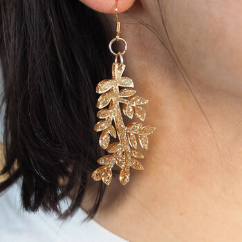 Acrylic Leaf Botanical Earring, 4 of 11