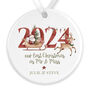 Personalised Our Last Christmas As Mr And Miss Ceramic Bauble, thumbnail 2 of 4