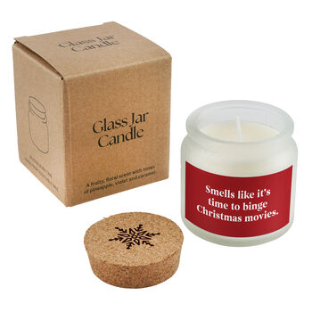 Smells Like It's Time To Binge Watch Christmas Movies Candle • Funny Christmas Candle • Scented Candle • Festive Home Décor • Gift Boxed, 2 of 2